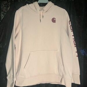 SOLD Light Pink Carhartt Hoodie - Light Wear - XL